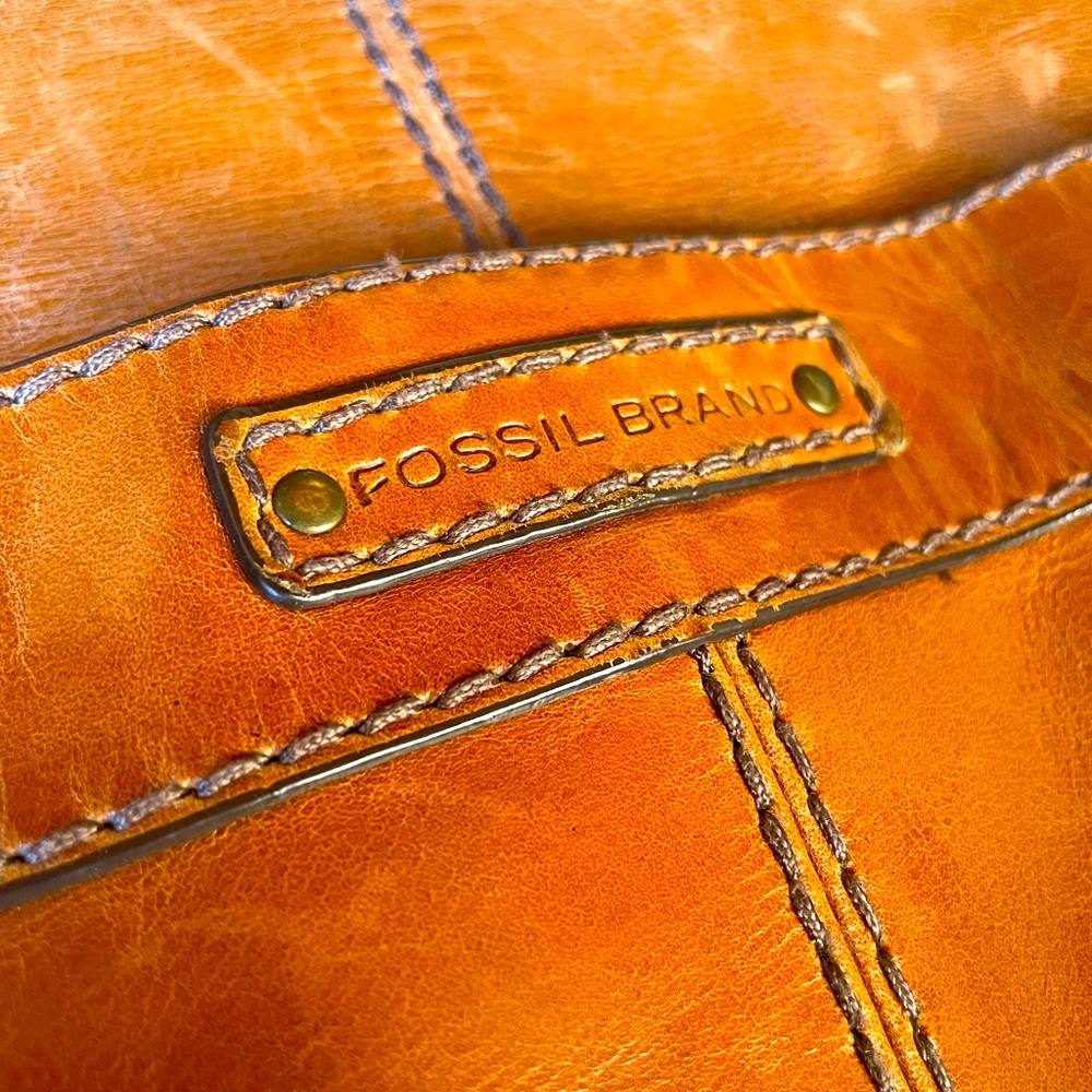 Leather Fossil Laptop Bag